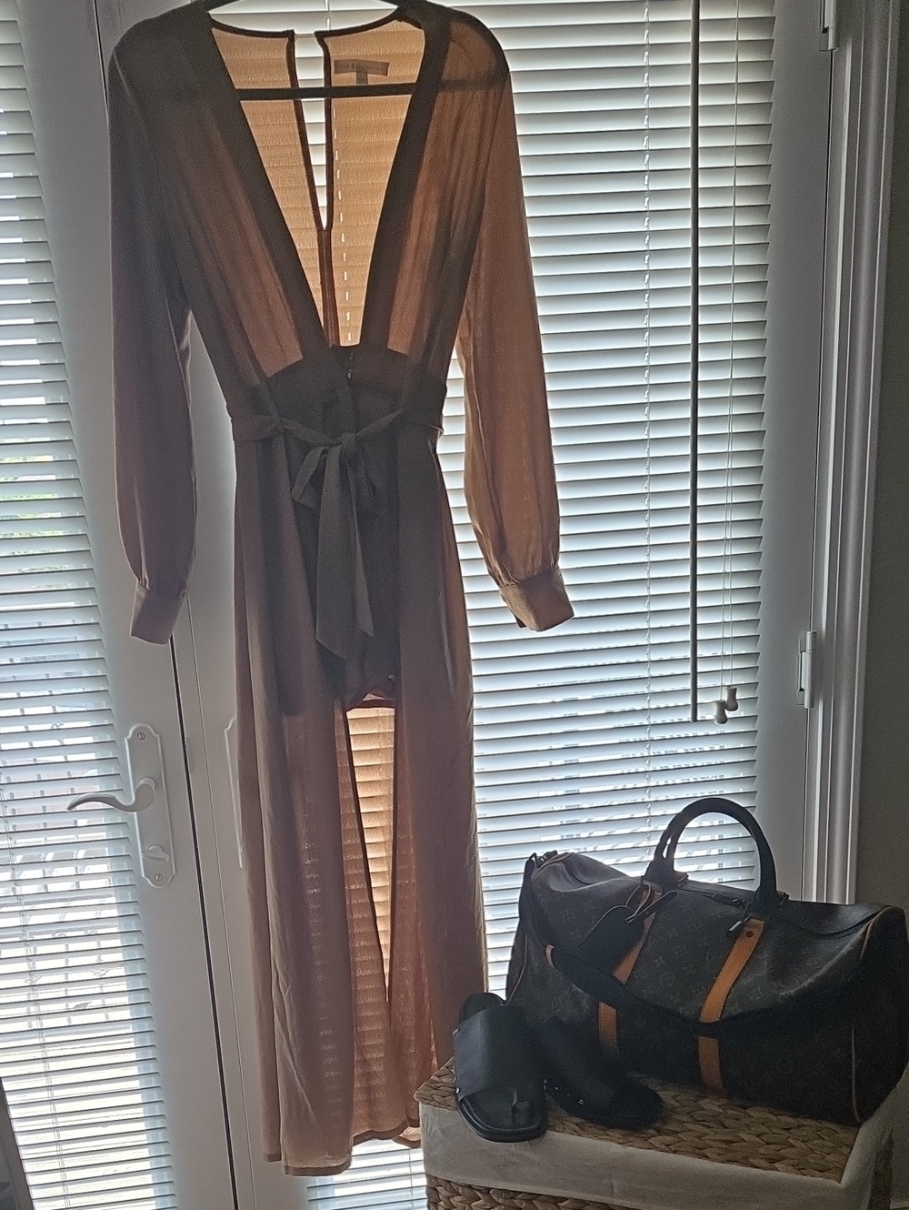 Womens Tie-Waist Long Sleeve Jumper